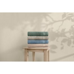 Käsipyyhesetti Linento 1003A, 50x90cm, 4kpl, vihreä/beige