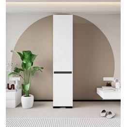 Vaatekaappi Linento Furniture Floransa 45, 45x210cm, valkoinen/antrasiitti