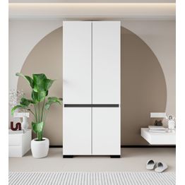 Vaatekaappi Linento Furniture Floransa 90, 90x210cm, valkoinen/antrasiitti