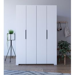 Vaatekaappi Linento Furniture Monza 120, 120x180cm, valkoinen