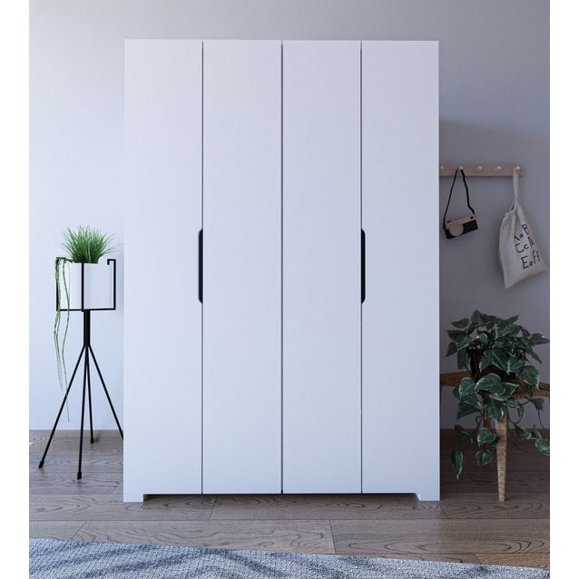 Vaatekaappi Linento Furniture Monza 120, 120x180cm, valkoinen