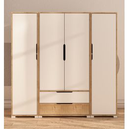 Vaatekaappi Linento Furniture Flora 184, 184x183cm, valkoinen