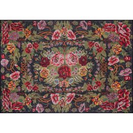 Käytävämatto Linento Soul Chenille punainen/vihreä/musta, eri kokoja