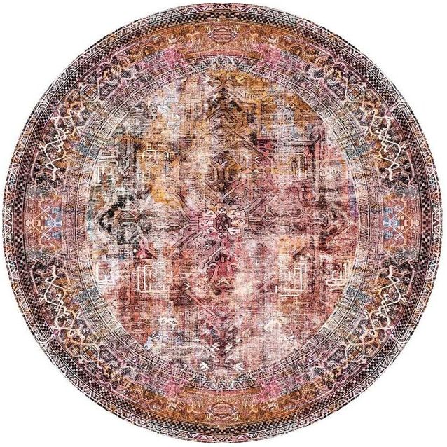 Pyöreä matto Linento Fusion Chenille, Ø230cm, monivärinen