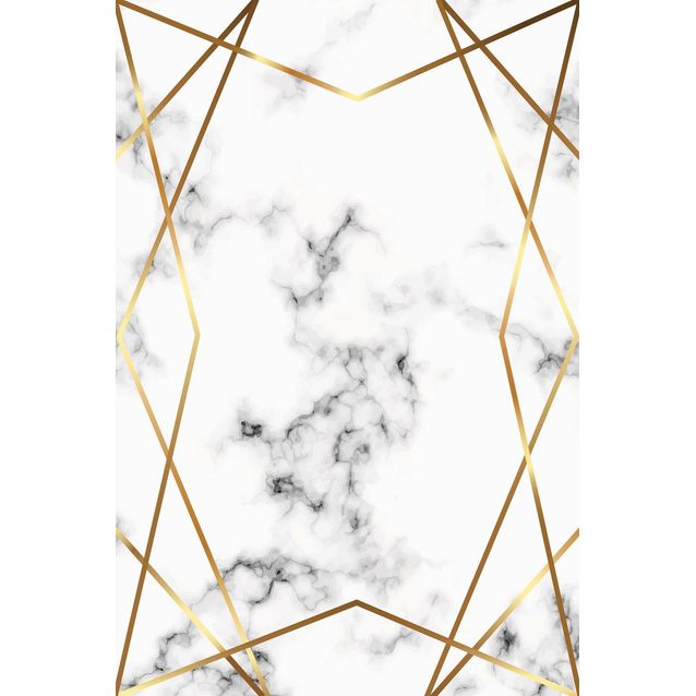 Matto Linento HMNT608, 120x180cm, kultainen/valkoinen