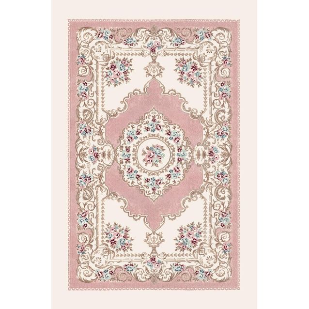 Kynnysmatto Linento HMNT675, 50x80cm, roosa/beige