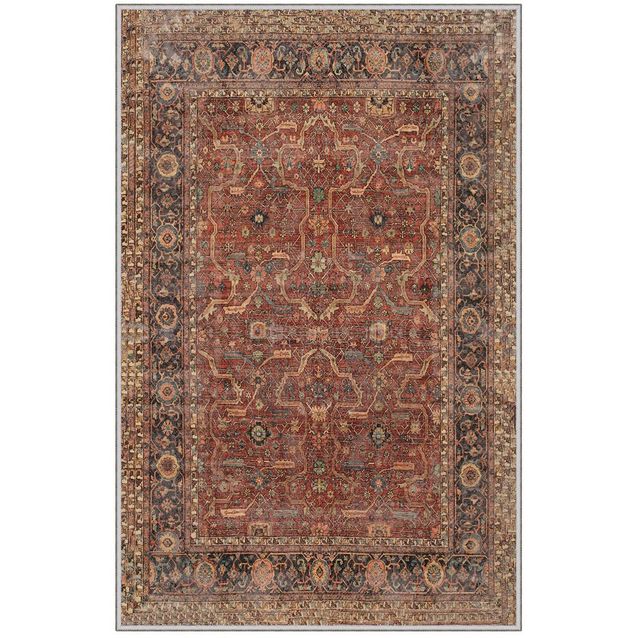 Matto Linento Ville ruskea/punainen, eri kokoja