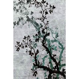 Käytävämatto Linento HMNT719, 80x300cm, harmaa/vihreä