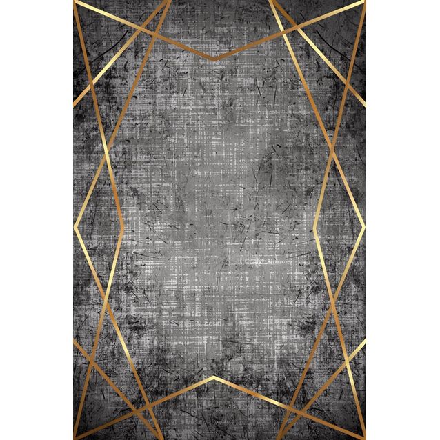 Matto Linento HMNT753, 60x100cm, harmaa/kulta