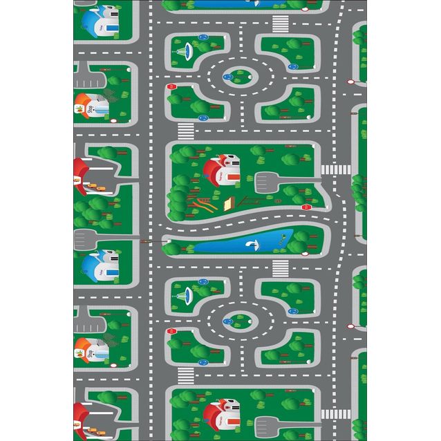 Matto Linento HMNT462, 100x150cm, vihreä/harmaa