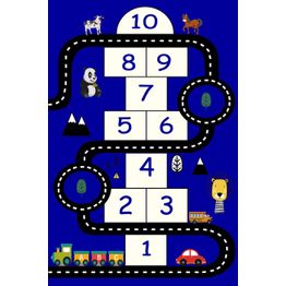 Lastenhuoneen matto Linento HMNT468, sininen, eri kokoja