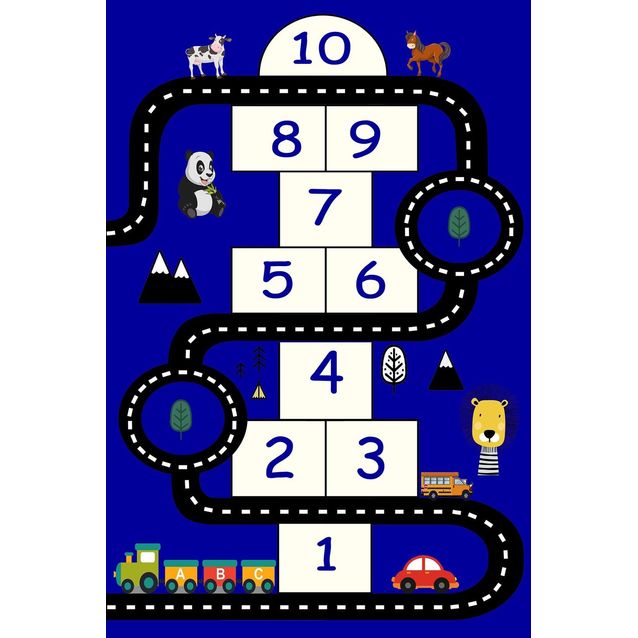 Lastenhuoneen matto Linento HMNT468, sininen, eri kokoja