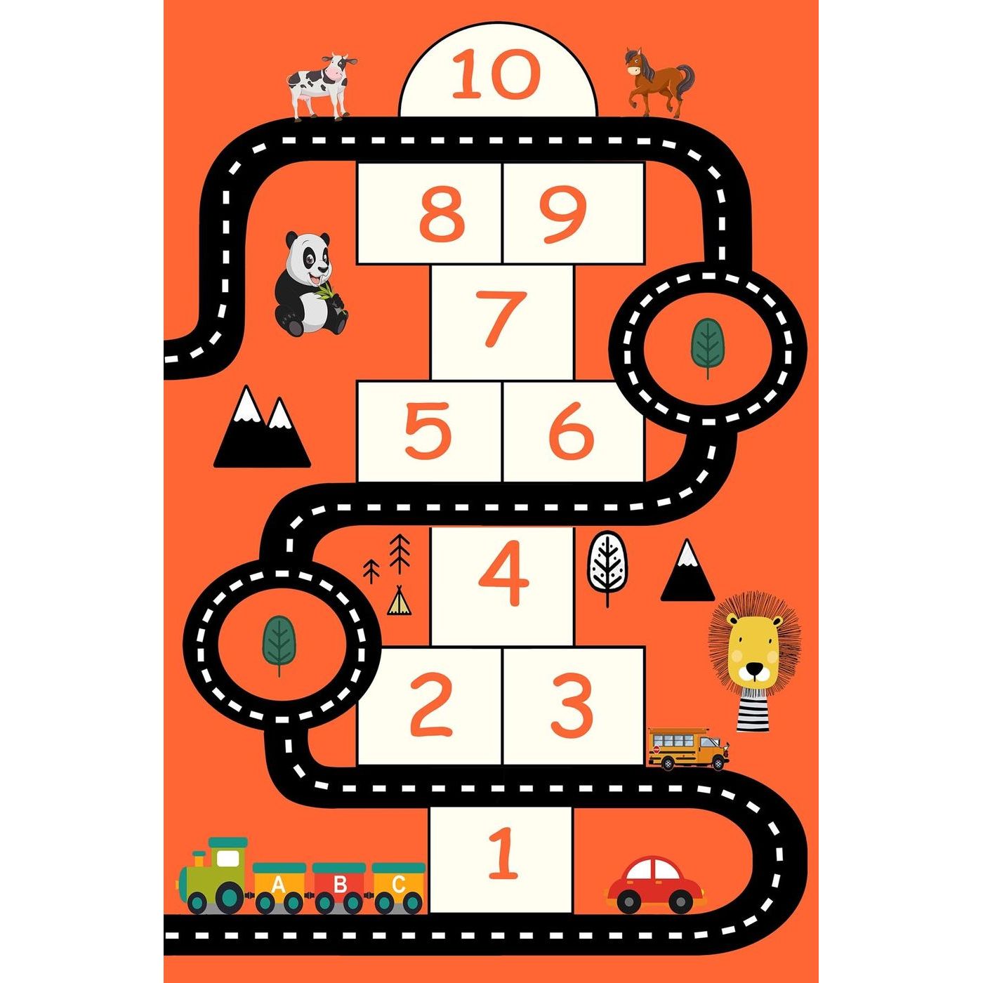 Lastenhuoneen matto Linento HMNT469, 80x150cm, oranssi