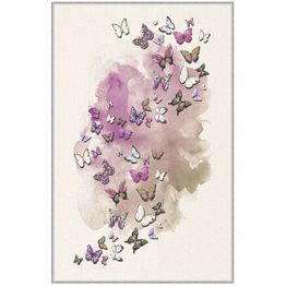 Kynnysmatto Linento HMNT531, 50x80cm, beige/violetti