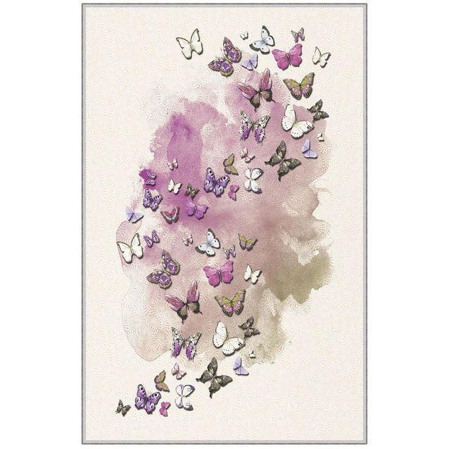 Käytävämatto Linento HMNT531, 80x200cm, beige/violetti