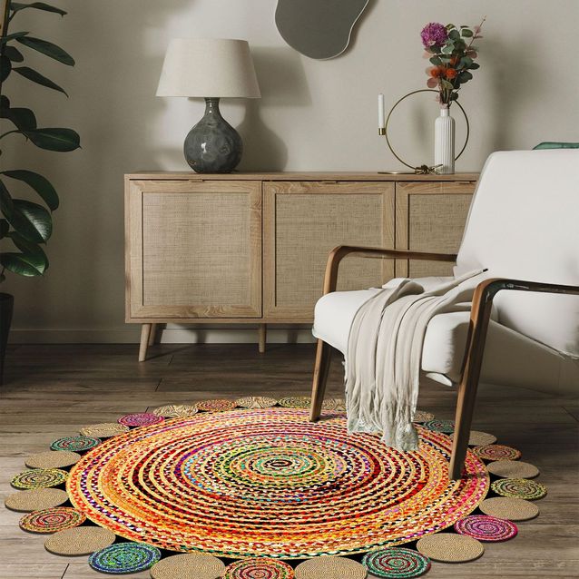 Pyöreä matto Linento HMNT933, Ø70cm, monivärinen