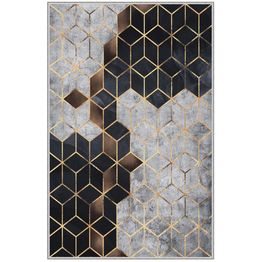 Kynnysmatto Linento HMNT773, 50x80cm, harmaa/musta