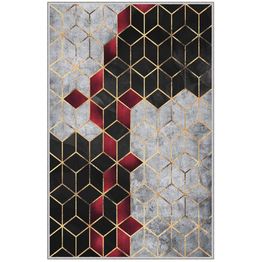 Matto Linento HMNT776, 60x100cm, harmaa/musta