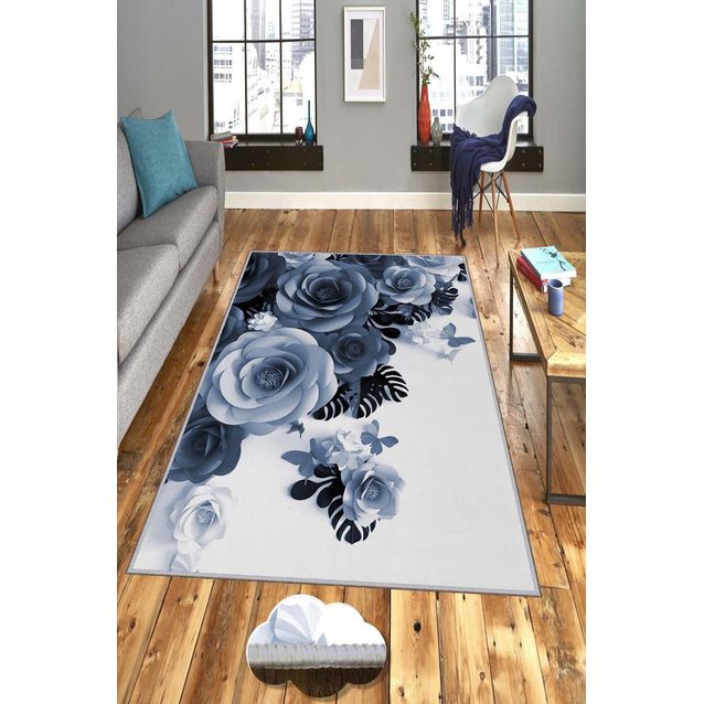 Käytävämatto Linento HMNT832, 80x150cm, sininen