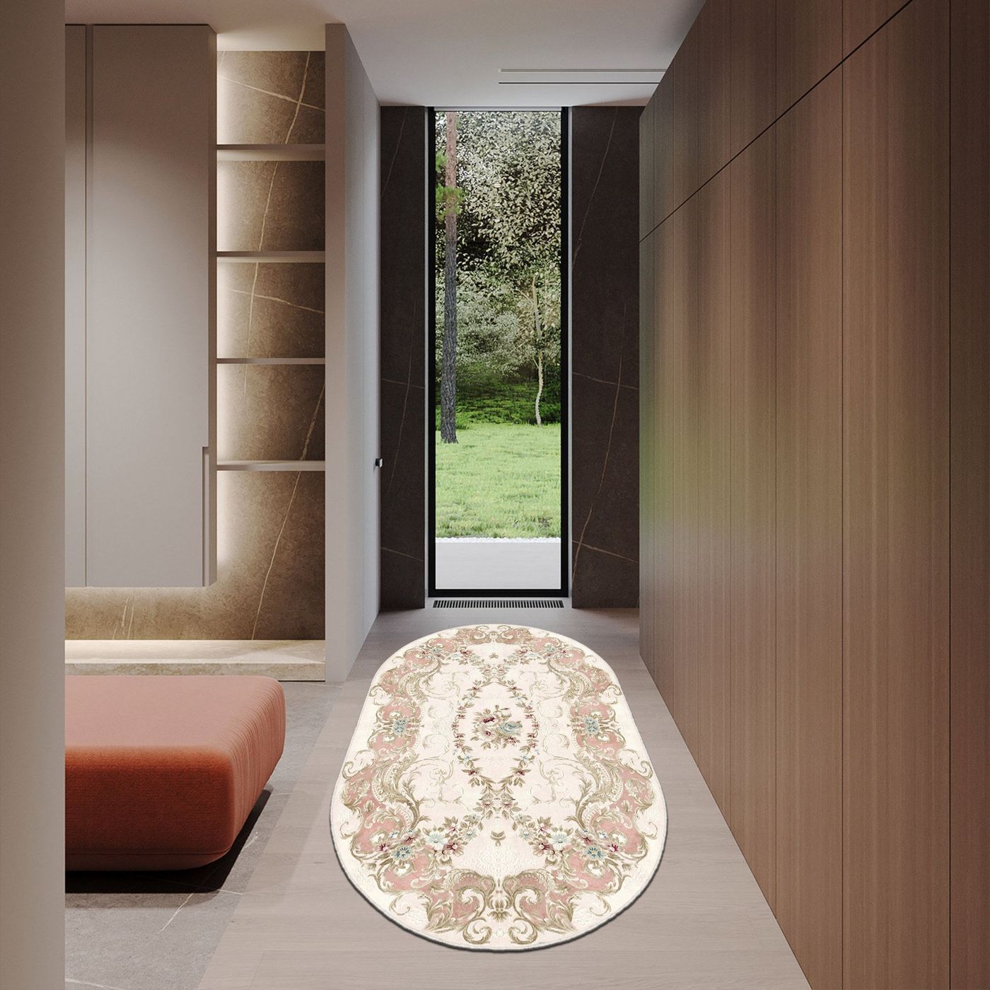 Soikea matto Linento Albitia 80x120cm vaaleanpunainen