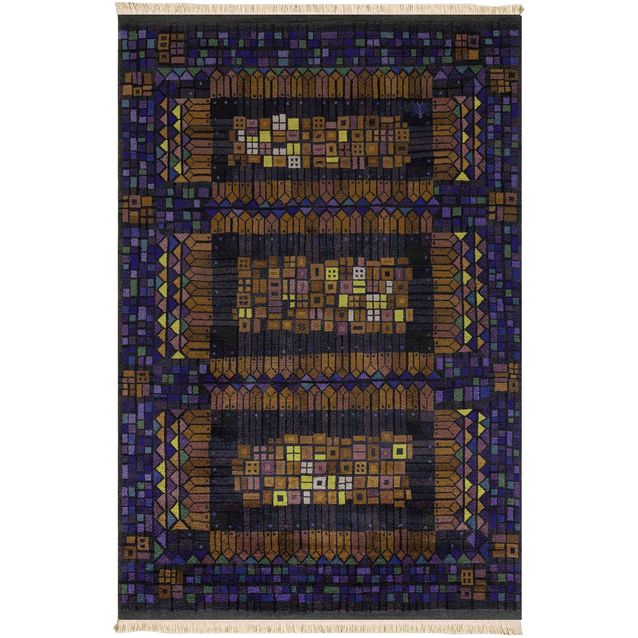 Kynnysmatto Linento 124 50x80cm violetti/ruskea
