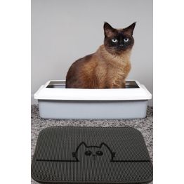 Kissanhiekkamatto Linento Cat Litter Mat Hide, musta