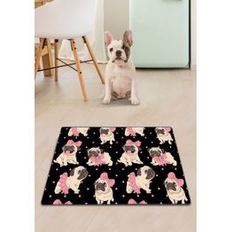 Koiran ruokailualusta Linento Lujoso, musta/ruskea