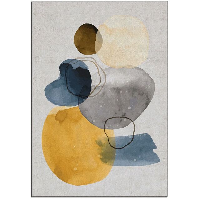 Matto Linento Alos keltainen/sininen, eri kokoja