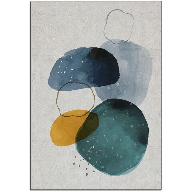 Matto Linento Algar sininen/keltainen/vihreä, eri kokoja