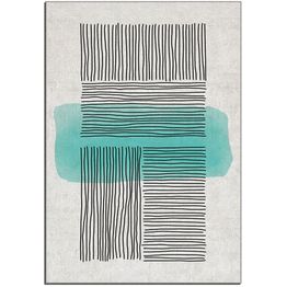 Matto Linento ALHO CARPET-42A, 120x180cm, turkoosi/beige