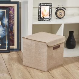 Säilytyslaatikko Linento YLC400, 30x30x30cm, vaaleanruskea