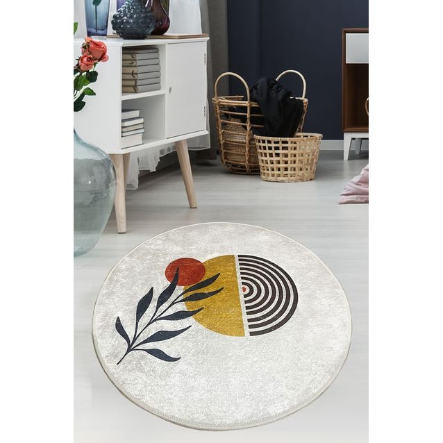 Pyöreä matto Linento Le Soleil, Ø100cm, keltainen