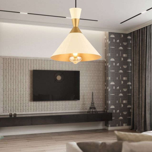 Riippuvalaisin Linento Lighting RT-18, Ø25cm, E27, max. 40W, IP20, valkoinen