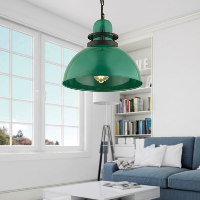 Riippuvalaisin Linento Lighting RT-49, Ø30cm, E27, max. 40W, IP20, vihreä