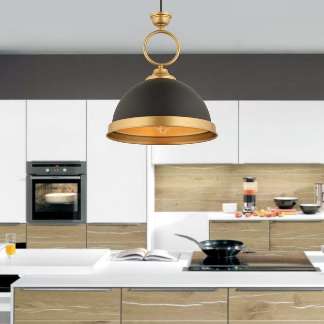 Riippuvalaisin Linento Lighting YM-5, Ø30cm, E27, max. 40W, IP20, musta