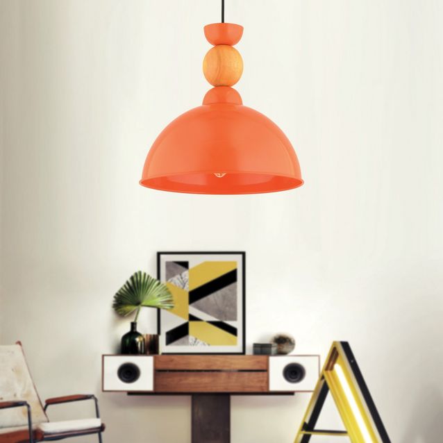 Riippuvalaisin Linento Lighting YM-7, Ø30cm, E27, max. 40W, IP20, oranssi