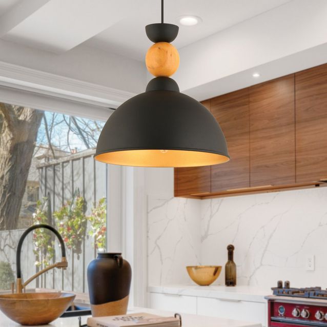 Riippuvalaisin Linento Lighting YM-7 SY, Ø30cm, E27, max. 40W, IP20, musta