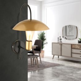 Seinävalaisin Linento Lighting AP-33, ø25cm, E27, max. 40W, IP20, kulta