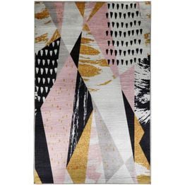 Matto Linento Milena 160x230cm vaaleanpunainen/kulta