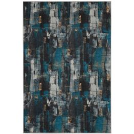 Matto Linento Bishop, 100x150cm, sininen/musta