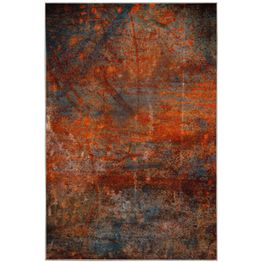 Käytävämatto Linento Judson, 80x150cm, oranssi/sininen