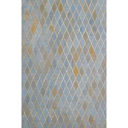 Käytävämatto Linento HMNT69, 80x150cm, sininen/kulta