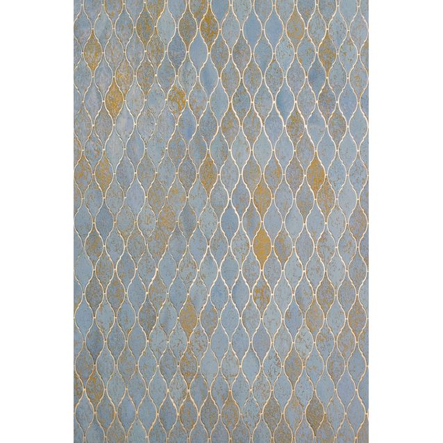 Käytävämatto Linento HMNT69, 80x150cm, sininen/kulta