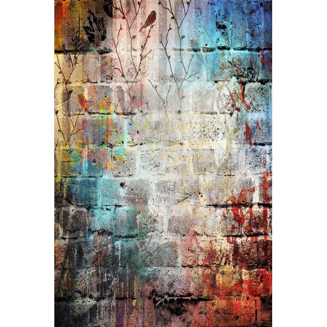 Käytävämatto Linento HMNT102, 80x150cm, harmaa/sininen