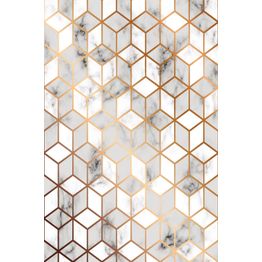 Matto Linento HMNT119, 100x150cm, kulta/valkoinen