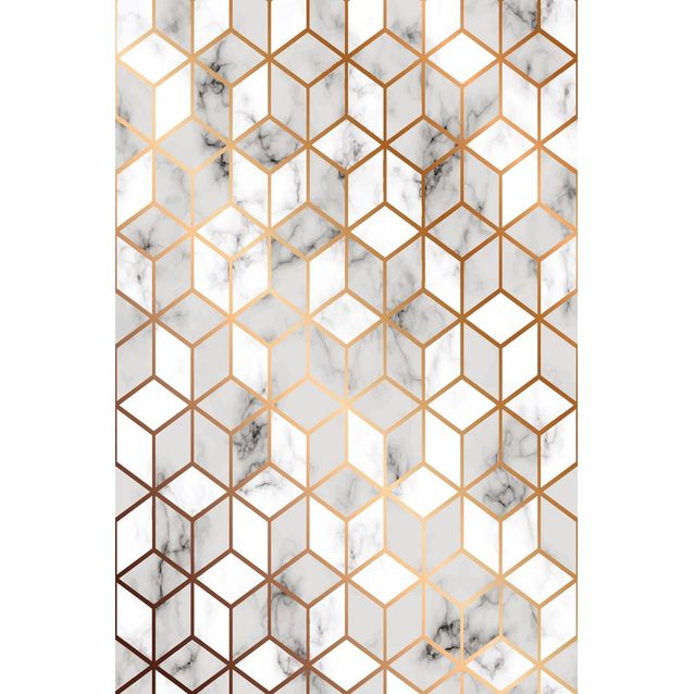 Matto Linento HMNT119, 100x150cm, kulta/valkoinen