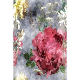 Käytävämatto Linento HMNT181, 80x200cm, harmaa/punainen