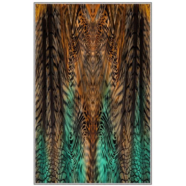 Matto Linento HMNT268, 100x150cm, oranssi/vihreä