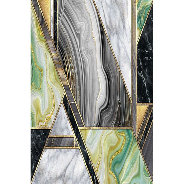 Matto Linento EXFAB325, 100x150cm, harmaa/vihreä