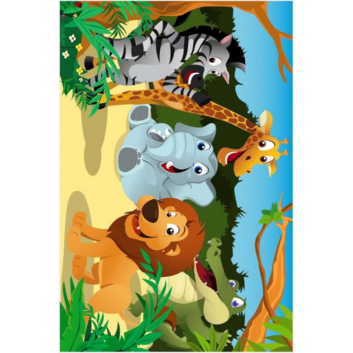 Lastenhuoneen matto Linento Els535, 80x150cm, monivärinen